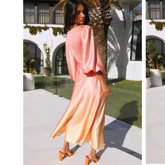 NWT Hello Molly BOLDLY SEEN MAXI DRESS PINK - Picture 4 of 6